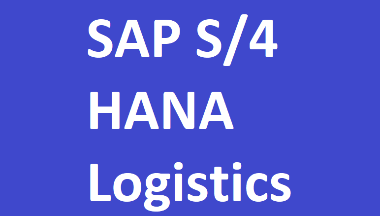 SAP S/4 HANA Logistics End to End Training