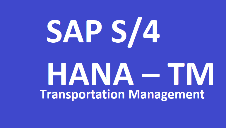 SAP S/4 HANA – TM Transportation Management – End to End Training