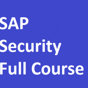 SAP Security End to End Course - A to Z Training Sessions