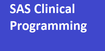 SAS Clinical Programming End to End Training